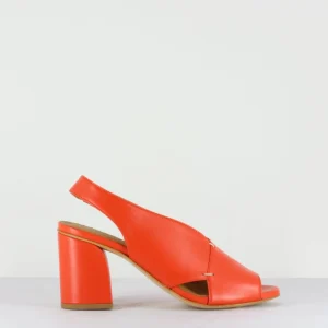 Sandales en cuir orange - 18DL