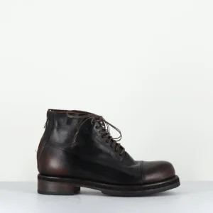 Boots à lacets en cuir marron vieilli - 50848 NEVADA WASHED