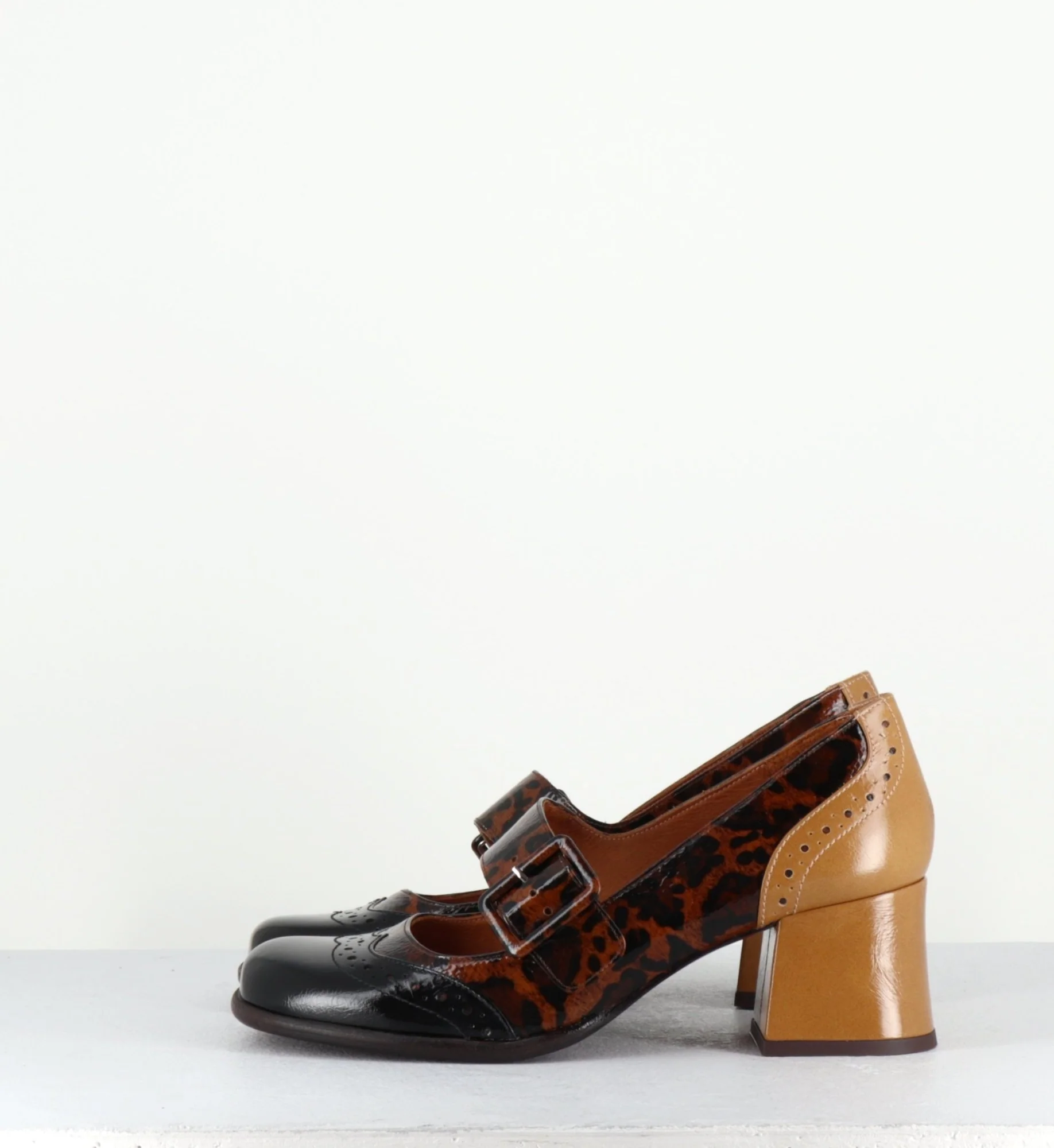 Babies petit talon cuir effet vernis léopard multi - MEYKO MASERATI NEGRO – Image 6