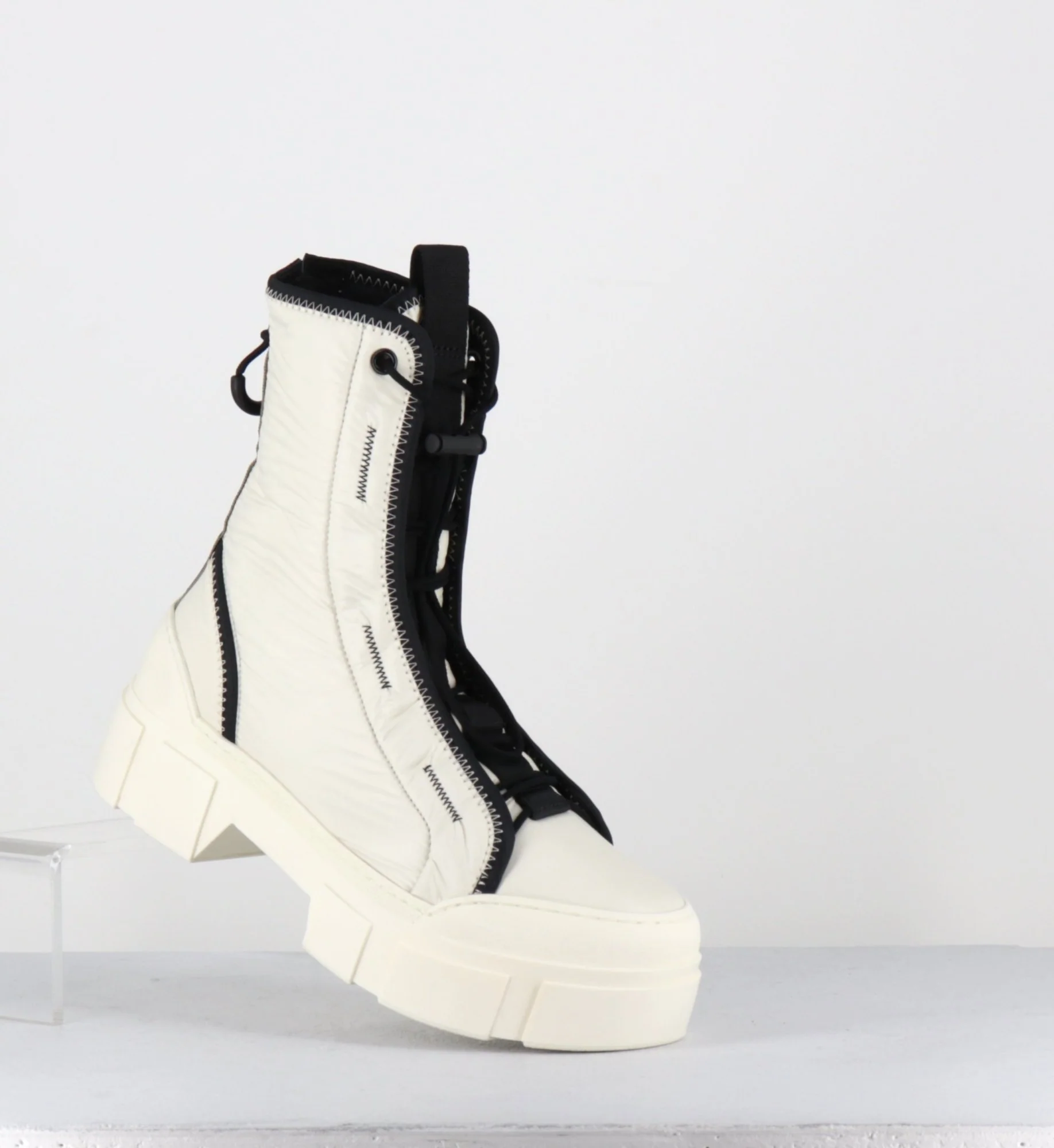 Boots en nylon blanc cassé & élastique réglable - 1D7300D SILK WIRE – Image 4