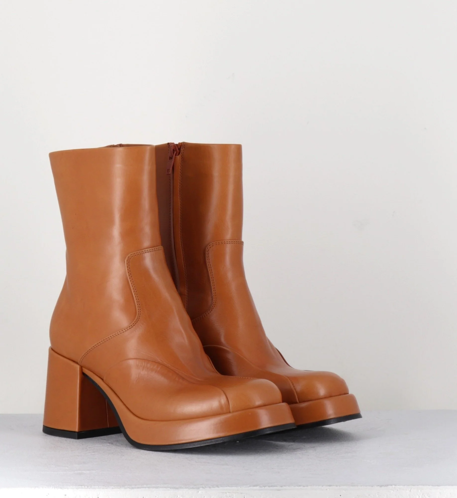 Boots 70s en cuir beige - ARCHI CUOIO – Image 8