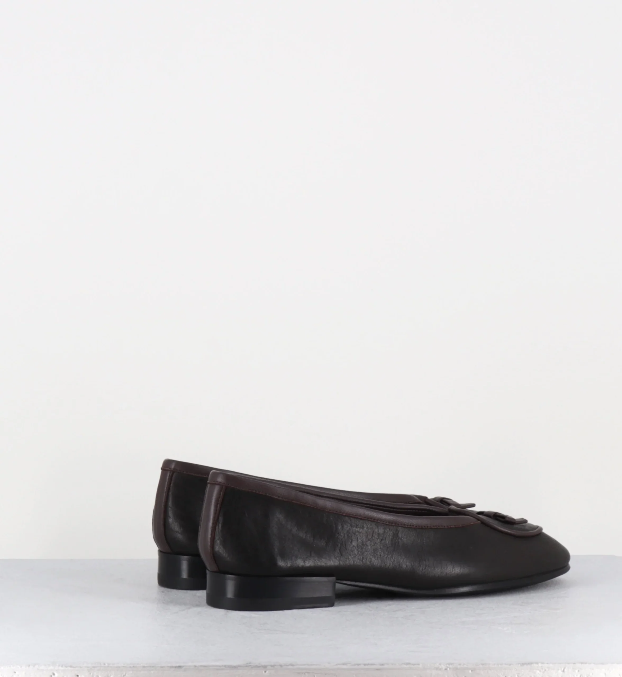 Ballerines noeud en cuir marron & prune - BELLE CUSNA MARRONE – Image 6