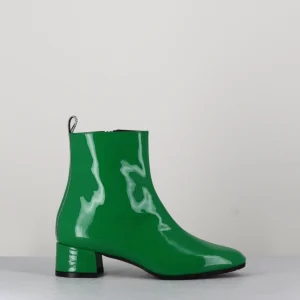Boots 60s en cuir vernis vert - JANE VERNICE VERDE
