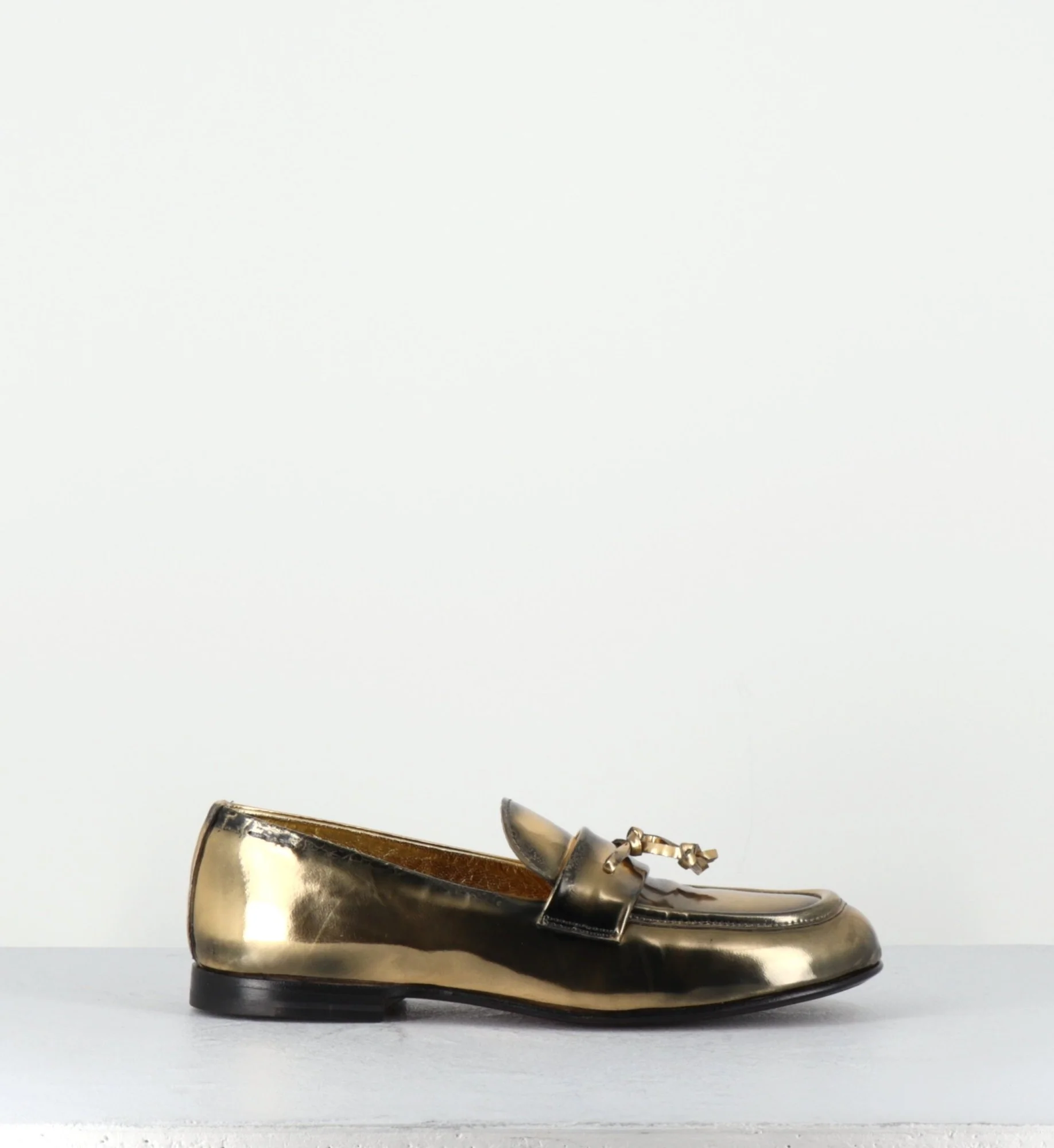 Mocassins souple en cuir métallisé doré - 60264 CAPRA SUPER ORO