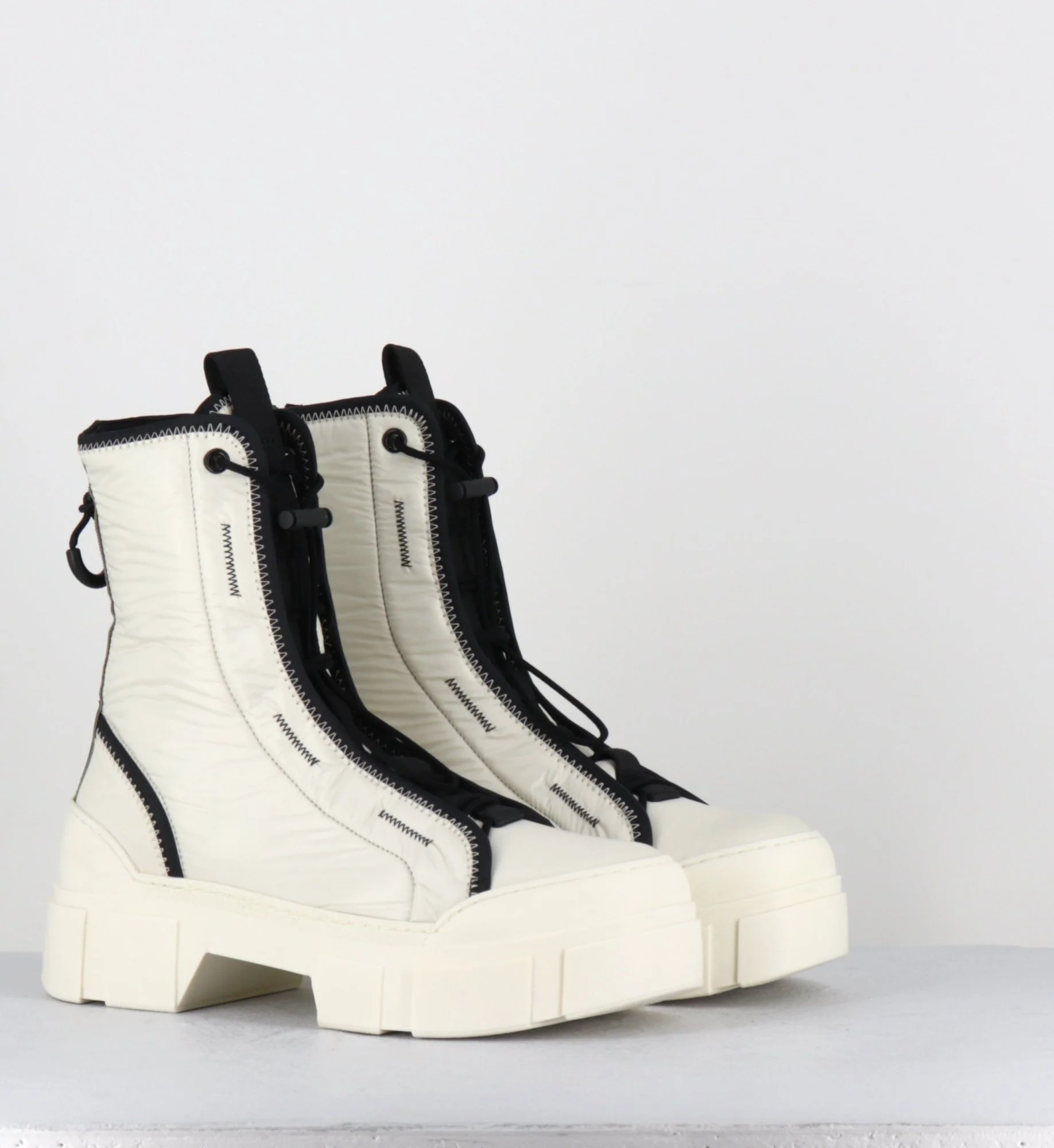 Boots en nylon blanc cassé & élastique réglable - 1D7300D SILK WIRE – Image 3