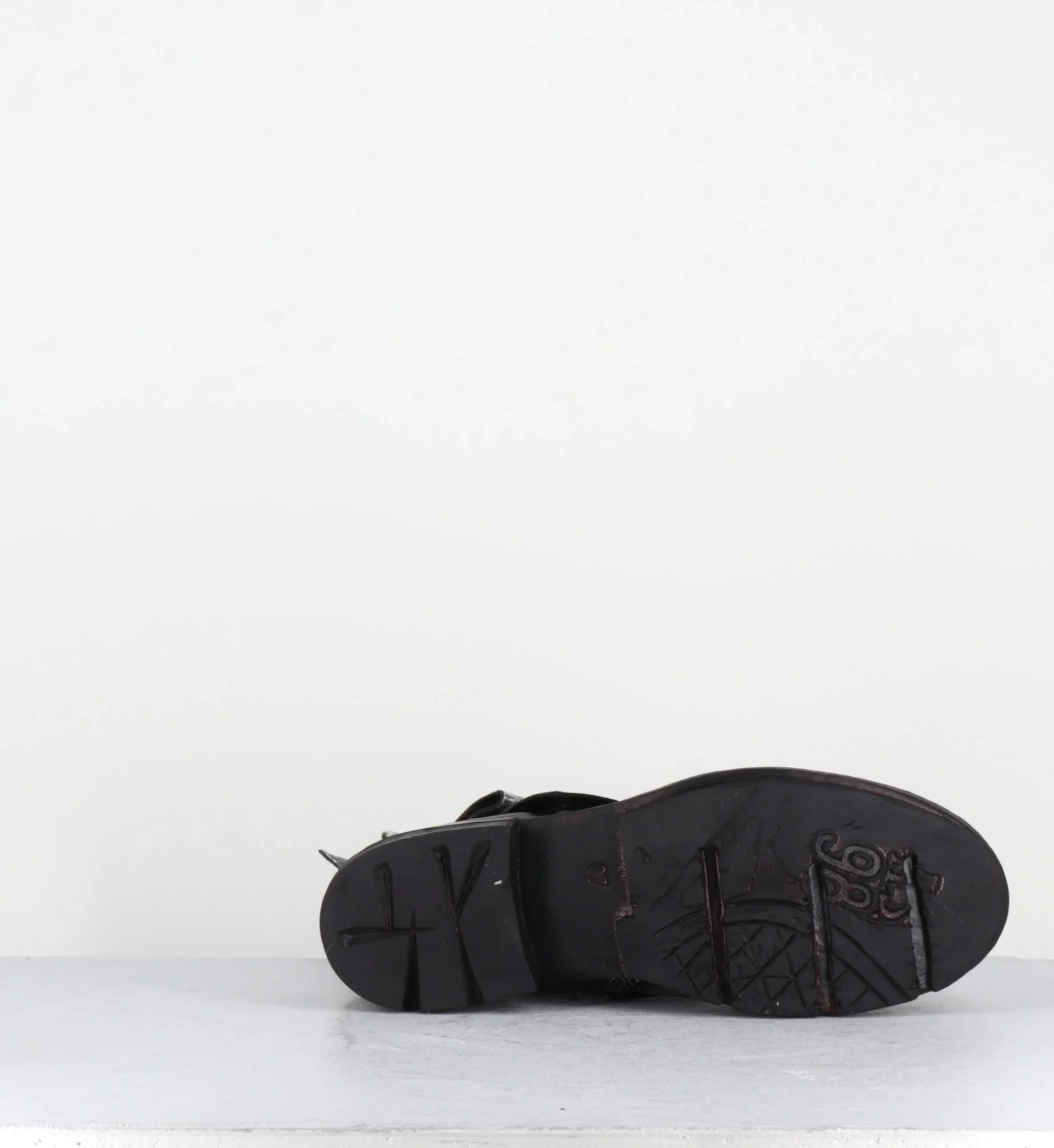 Boots bikers en cuir métallisé argent et bonze - B80206 ARGENTO – Image 8