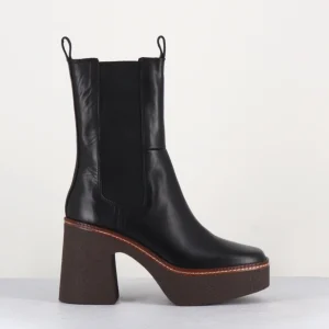 70's platforms boots à élastiques - CARLA21 NERO
