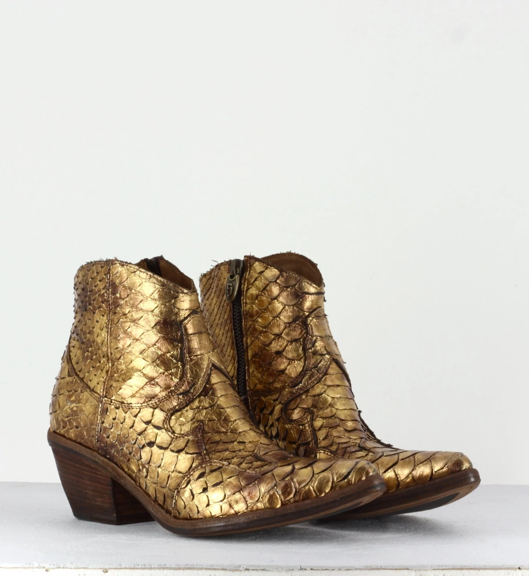 Boots santiags en python doré - 3662C PITONE ORO – Image 3
