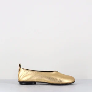 Ballerines minimalistes en cuir souple doré - LESTER4 NAPPA ORO