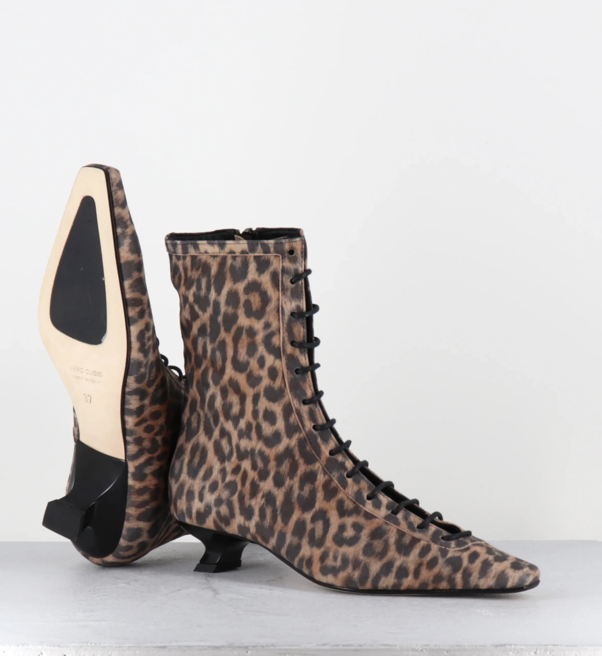 Boots à lacets petit talon imprimé léopard - CORSO KAMELOS MACULATO – Image 8