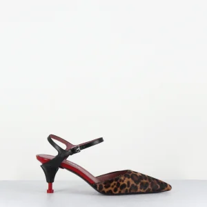 Escarpins bout pointu petit talon pony leopard - M7013 LEO MIELE