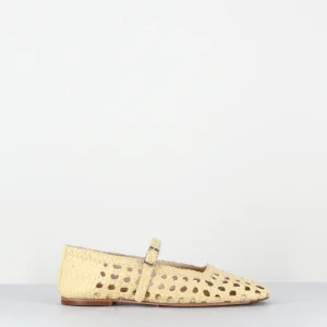 Ballerines en cuir tressé ivoire à bride - YEIDA BUTTER BALLERINAS