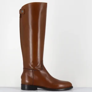 Bottes cavalière en cuir camel patiné - M470 LAMB KORK