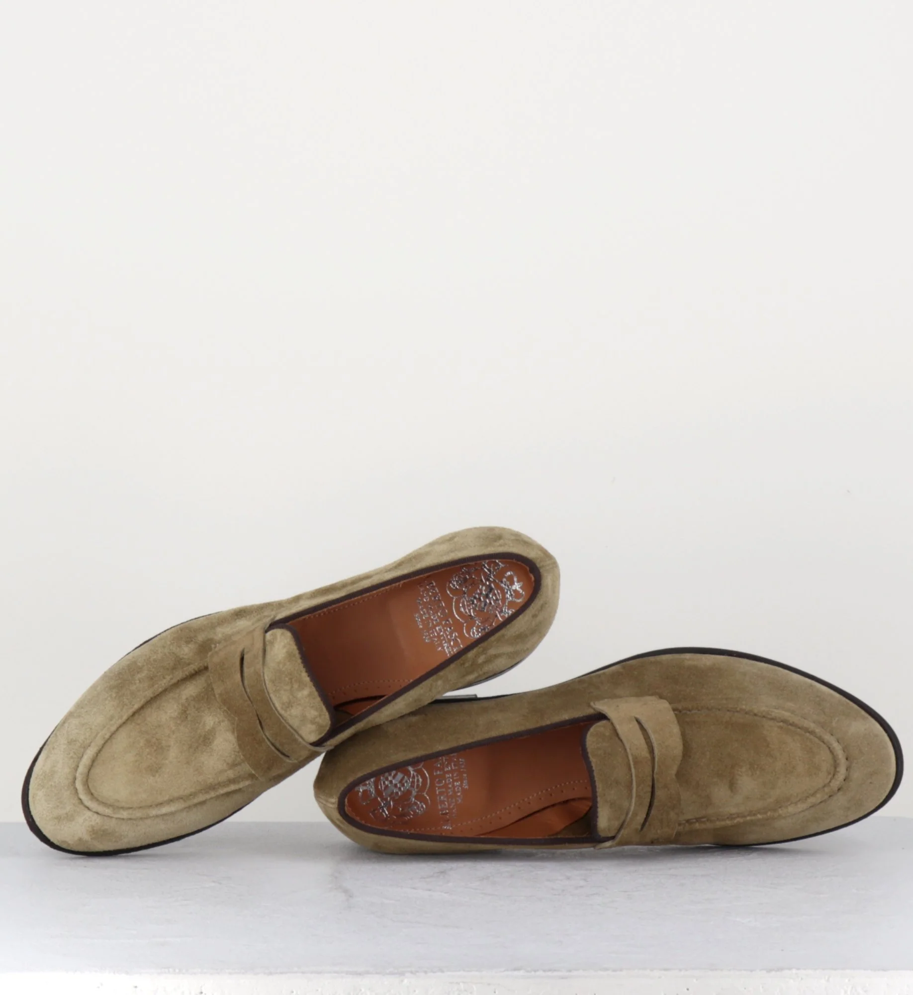 Mocassins plats en daim taupe - DUNIA 80013 TABACCO – Image 5