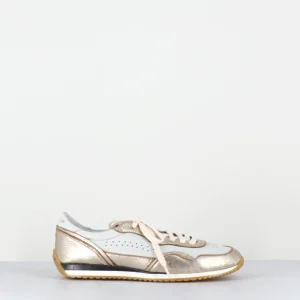 Sneakers légères cuir blanc & métal doré - 1B01C LAM PLATINO