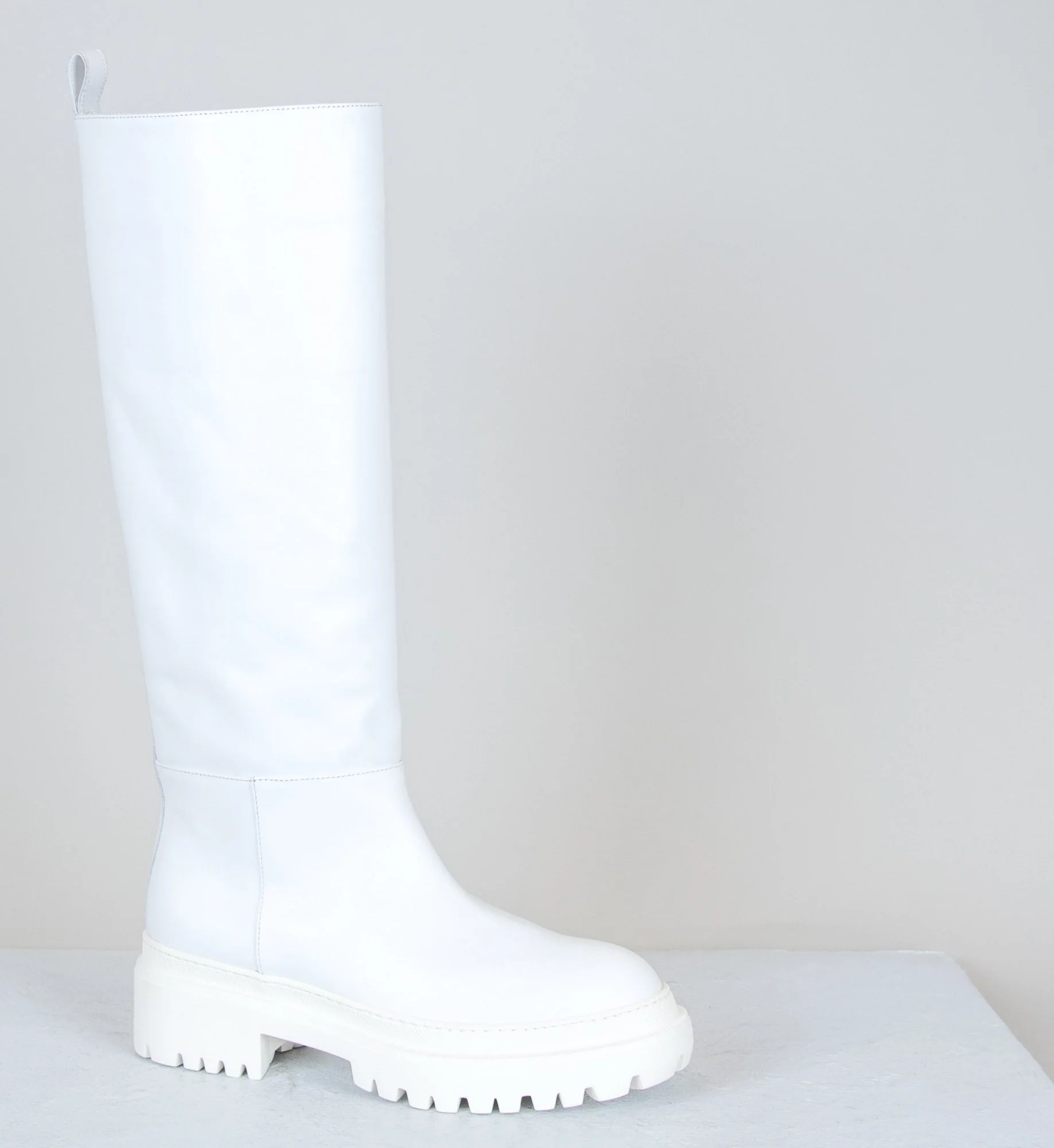 Botte en cuir blanc - LDO013 WHITE – Image 4