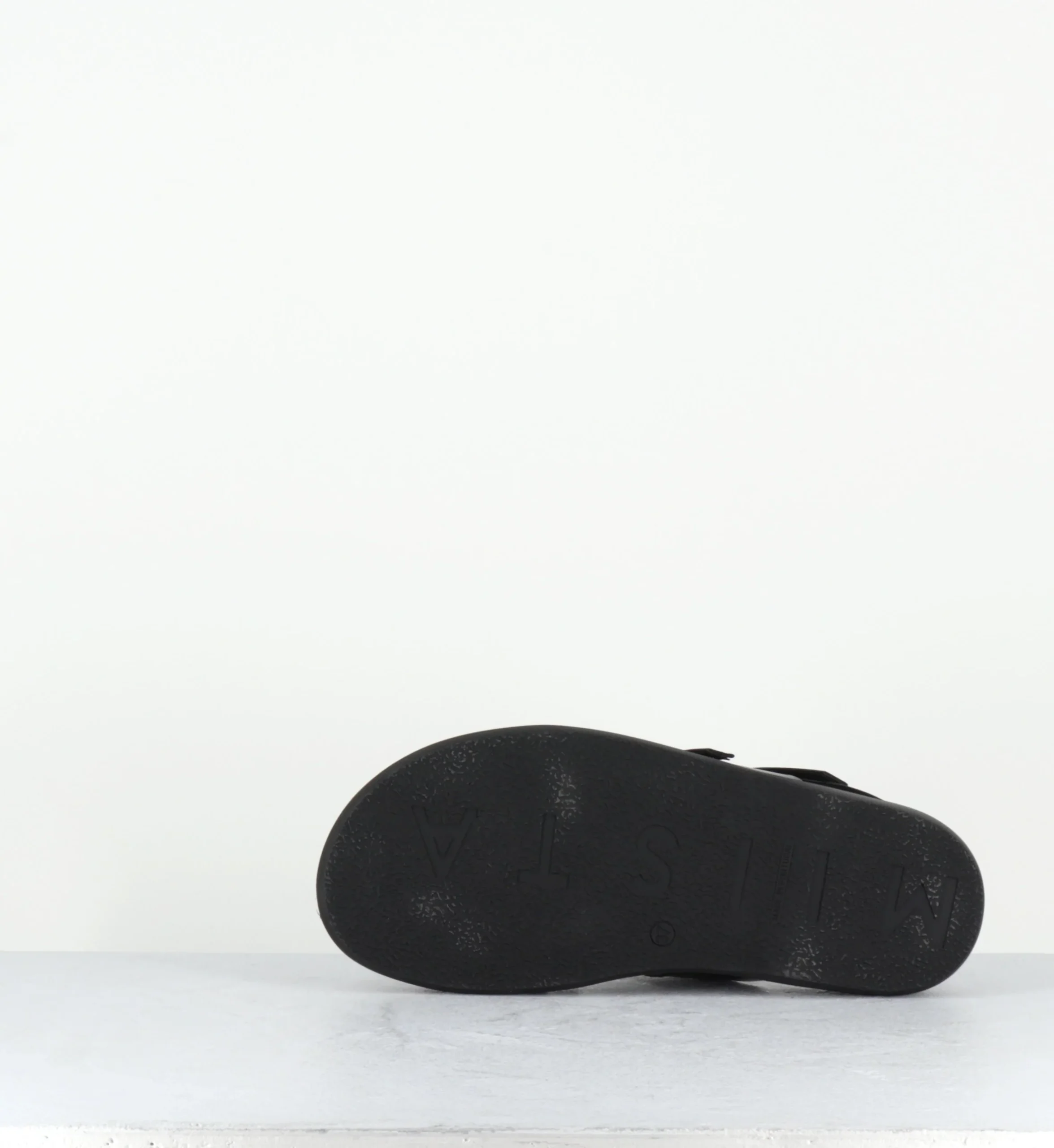 Sandales plates multi-brides en cuir noir - BAHIA BLACK SANDAL – Image 9