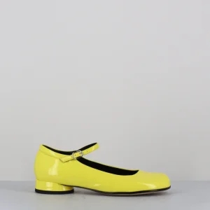 Babies 60s petit talon en cuir vernis jaune - LIGAT2 CINDY BUTTERCUP