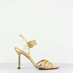 Sandales multi-brides or - MAF084 Pitone