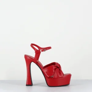 Sandales à plateforme en cuir rouge - DISER NAPPA ROSSO