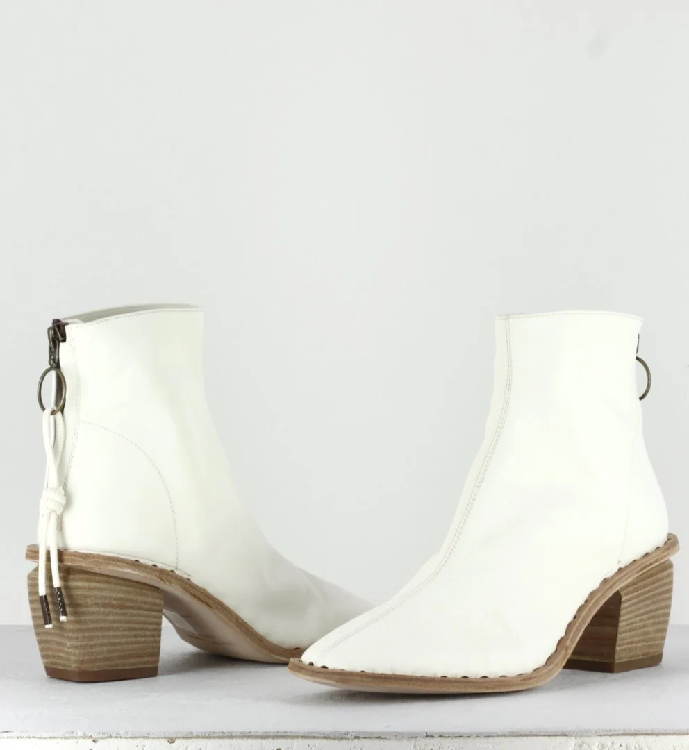 Boots blanches à bout carré - Yolande 001 – Image 4