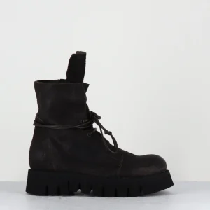 Boots à lacets légères nubuck huilé marron vieilli - HOTO REVIT MOKA