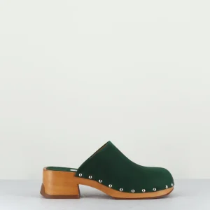 Sabot en cuir nubuck vert - ALLISON THUYA