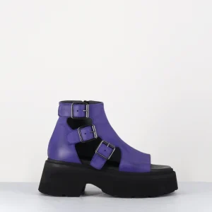 Sandales en cuir violette semelle épaisse légère - 3460 GAS VIOLA