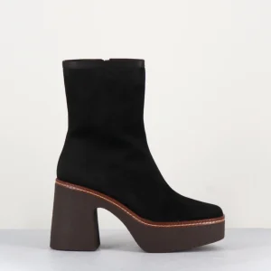 70s Platforms Boots - CARLA21 VELOURS NERO