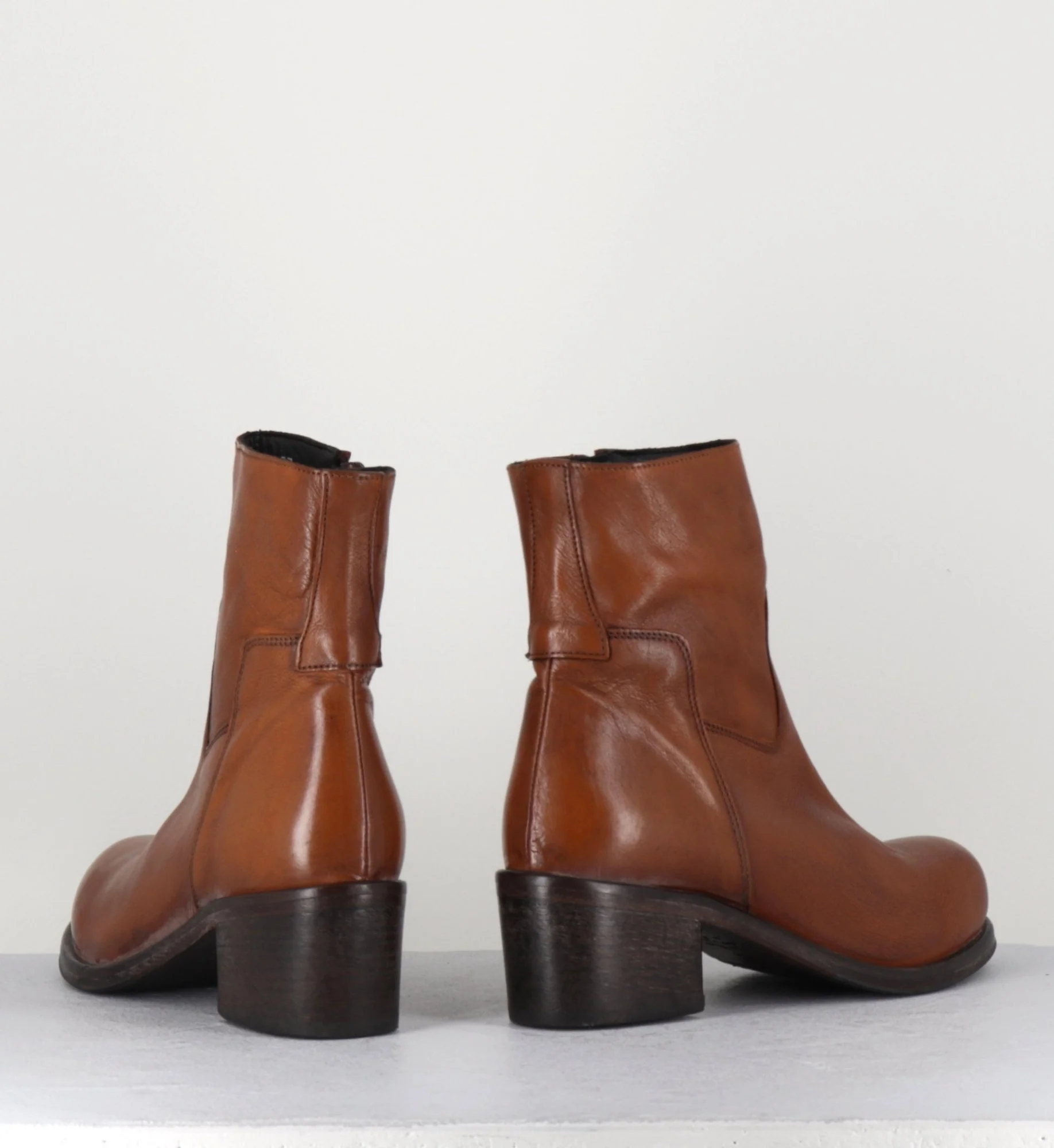 Bottine en cuir camel - 1CW347 COGNAC – Image 5