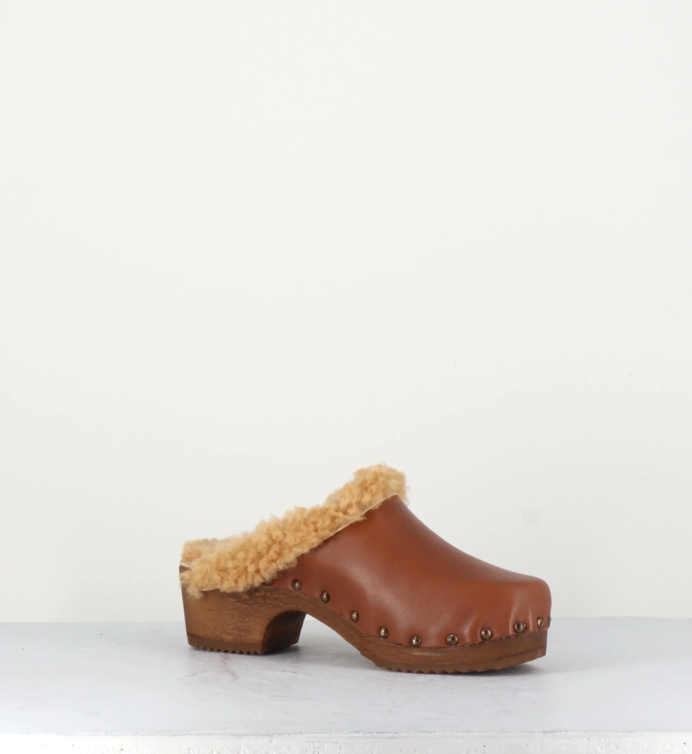 Sabot fourrés en cuir camel - COMPLIB ANTICO – Image 7