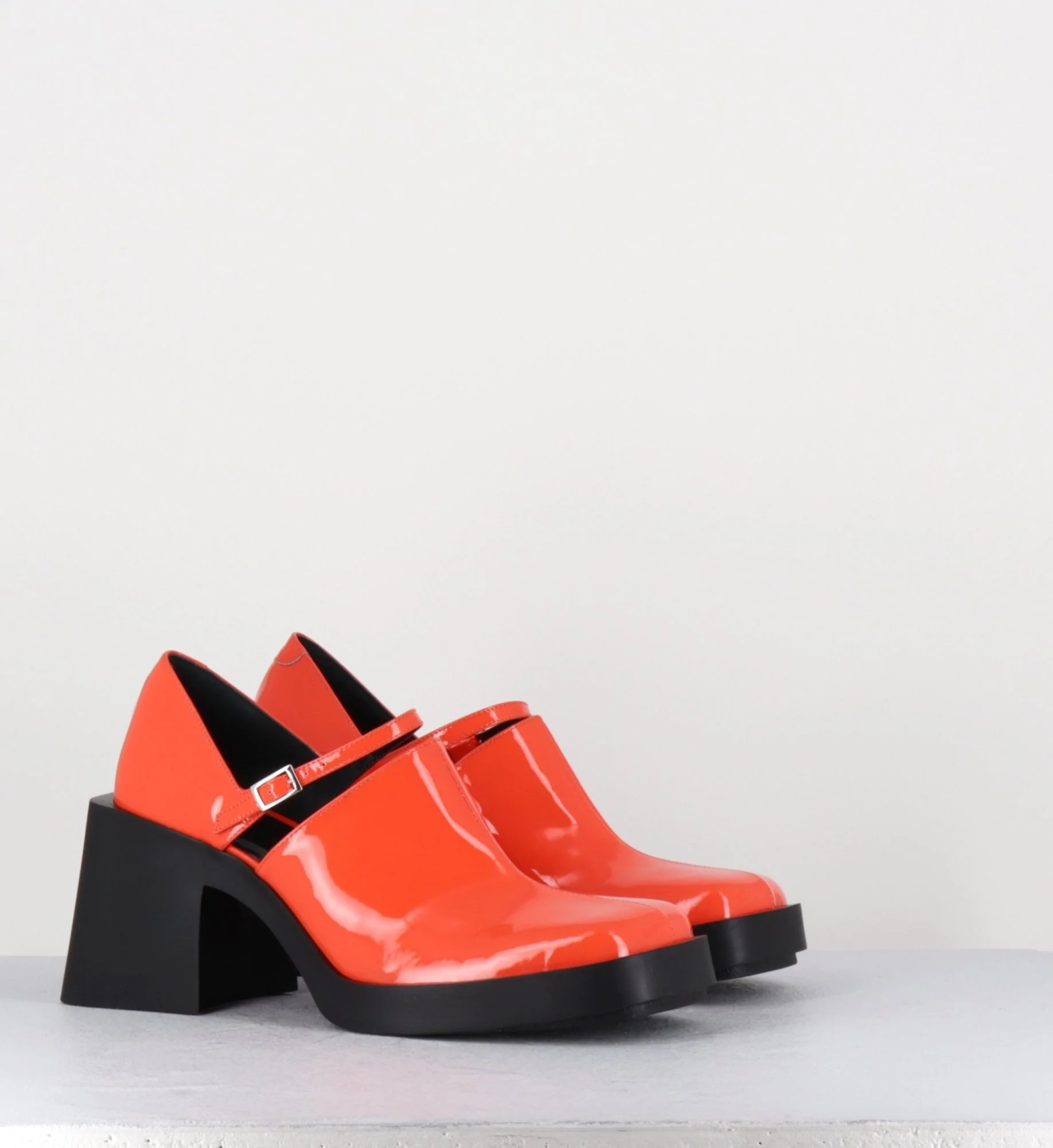 90s Mary-Jane en cuir vernis orange - KIM ORANGE PATENT – Image 3
