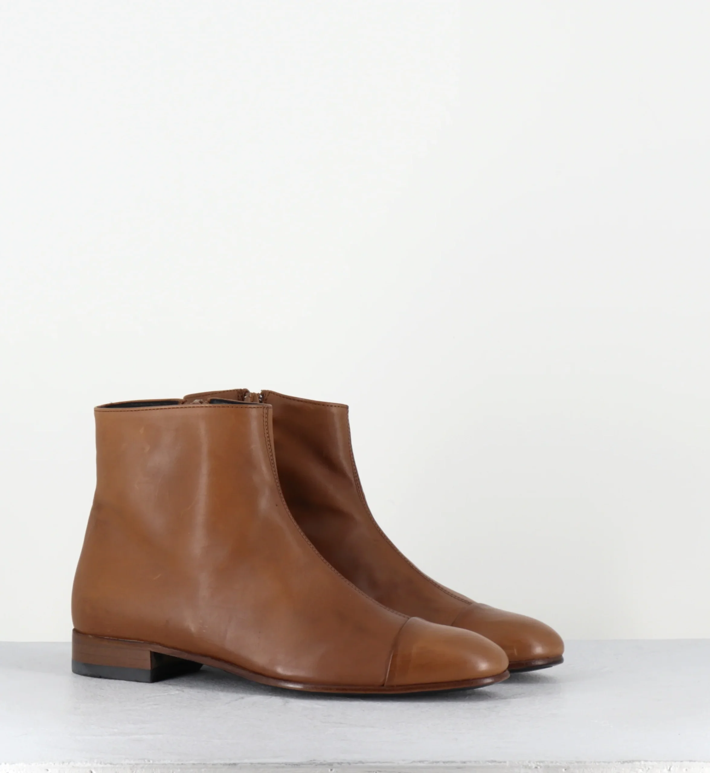 Boots 60s en cuir camel souple - ANDY CALF CAMEL – Image 3