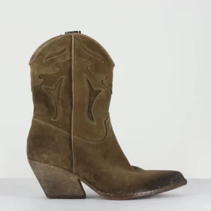 Boots santiags en daim taupe - E2016 VELOUR FANGO