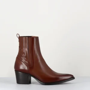 Boots santiag cuir marron - EVA 82000 BRUCIATO