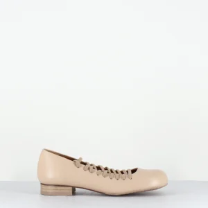 Ballerines en cuir rose avec lacets élastiques - CEROS NAPA ARENA