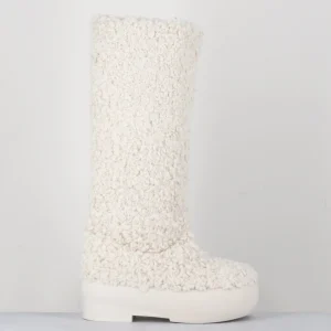 Bottes en laine blanche - GIA-22 SHEARLING IVORY