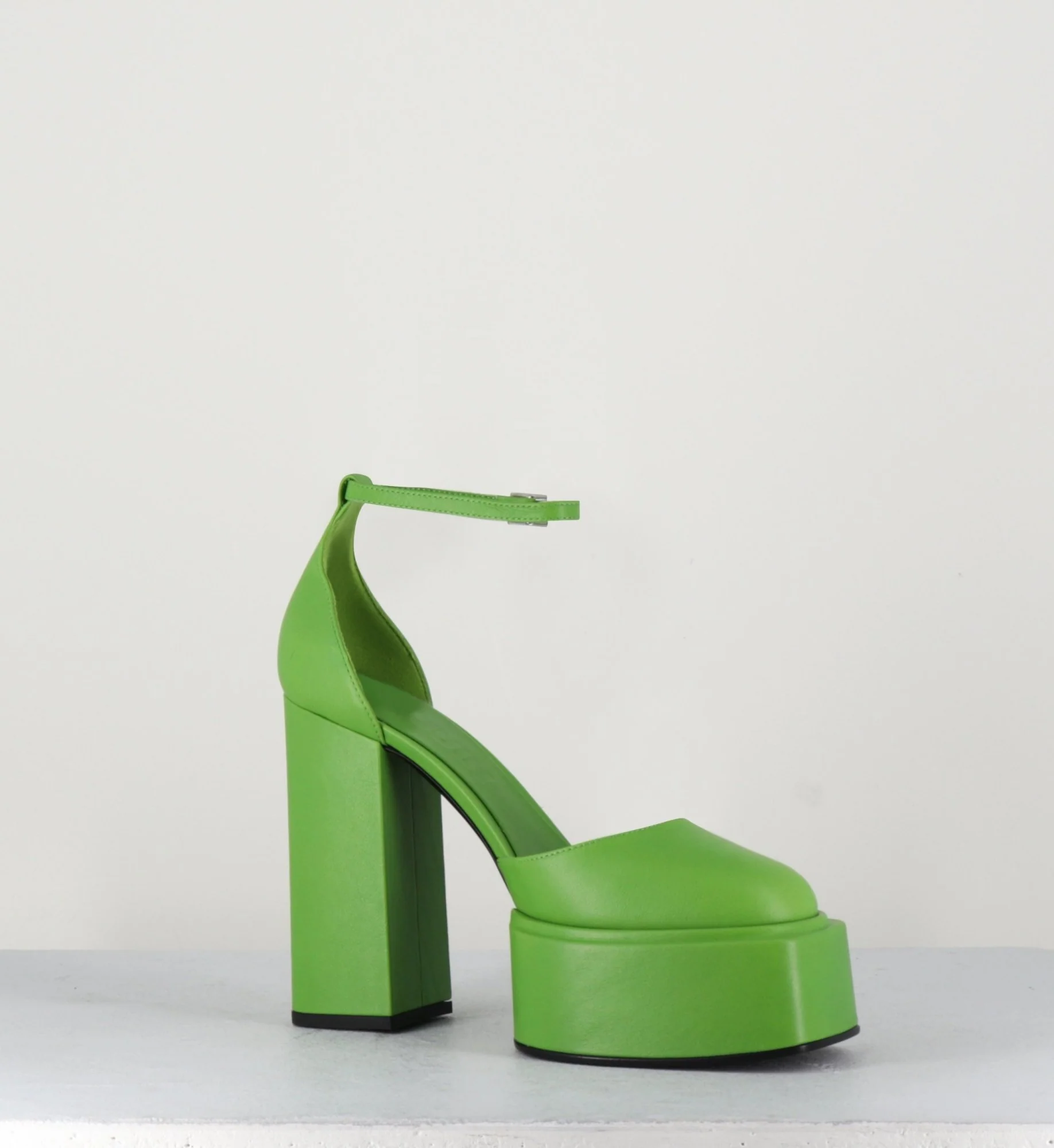 Babies talon haut à plateforme en cuir vert - AMBRA MOK GREEN – Image 8