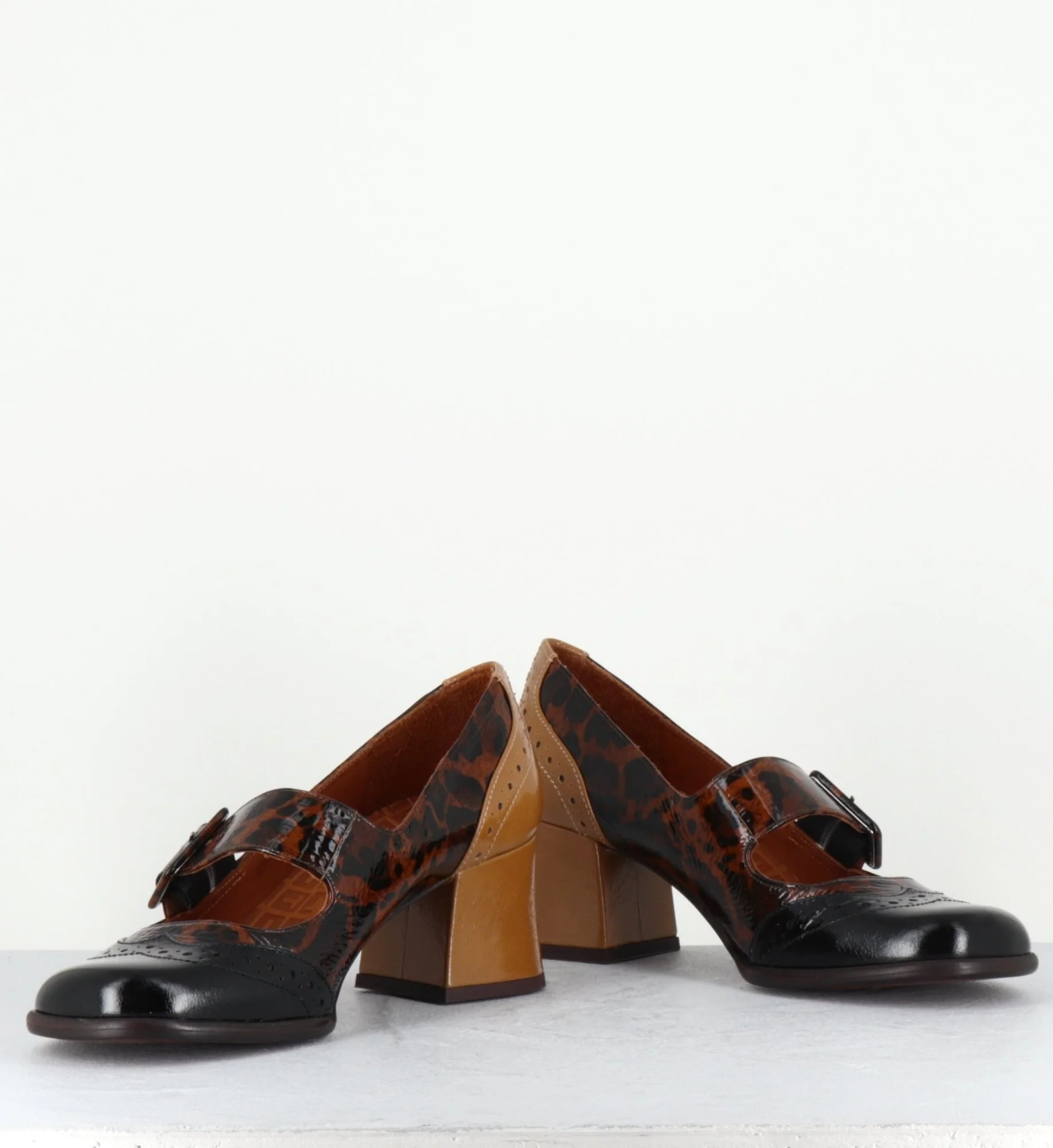 Babies petit talon cuir effet vernis léopard multi - MEYKO MASERATI NEGRO – Image 4