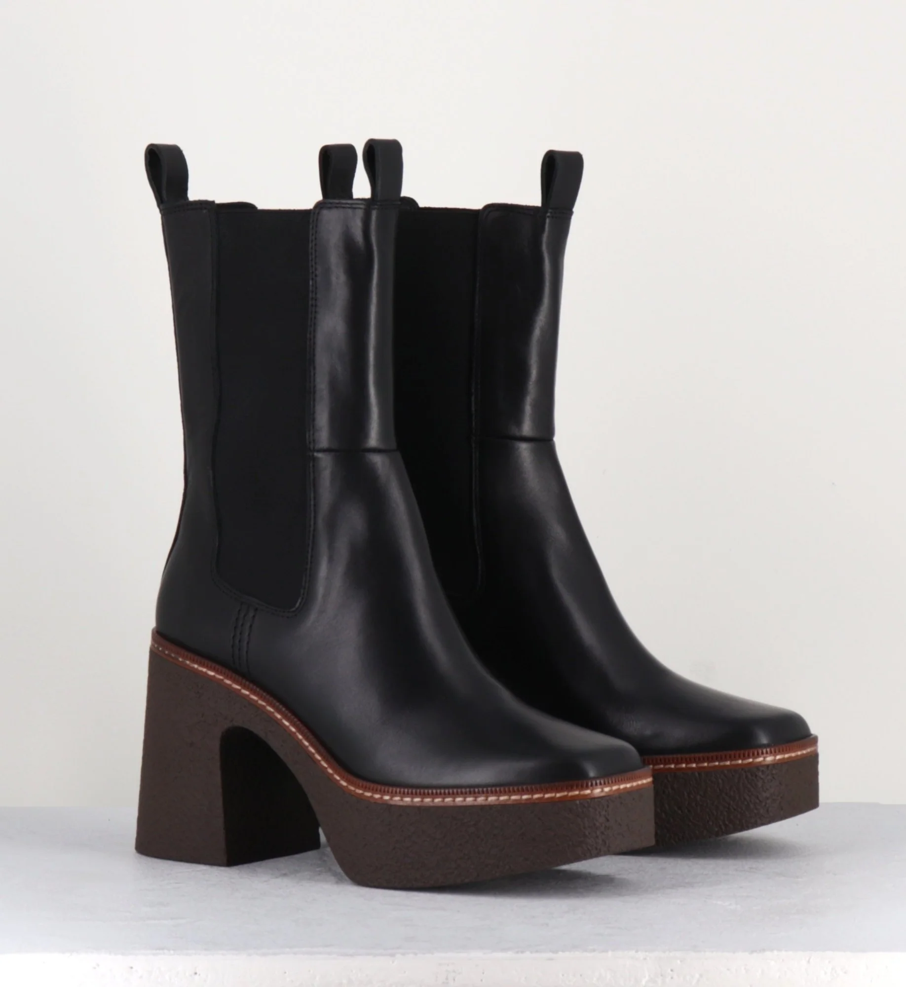 70's platforms boots à élastiques - CARLA21 NERO – Image 3