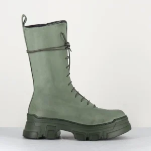 Boots en cuir kaki à lacets - 1063 EDERA