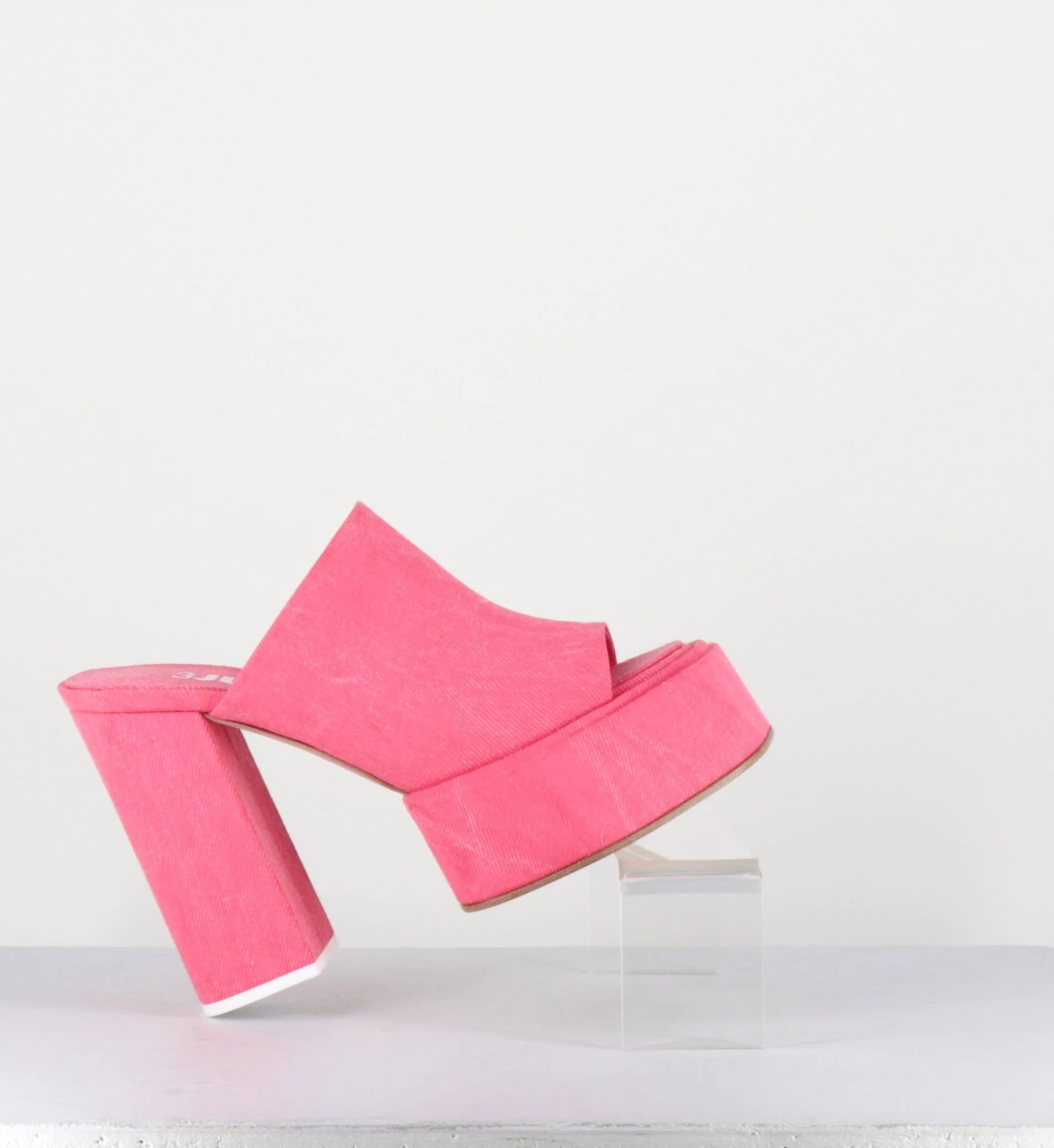 Mules à plateforme talon haut en jean rose - SUE JEANS CANDY – Image 6