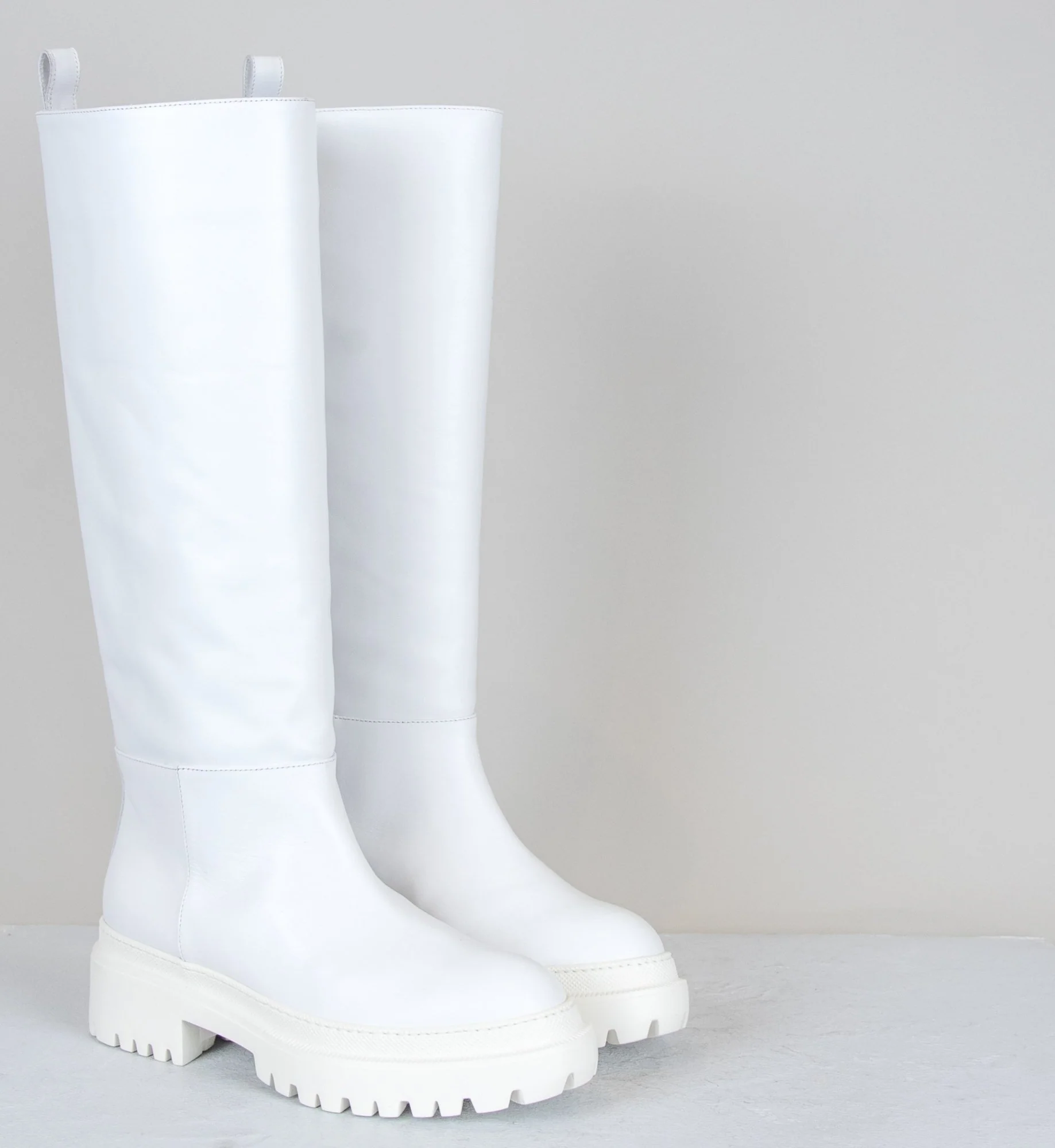 Botte en cuir blanc - LDO013 WHITE – Image 3