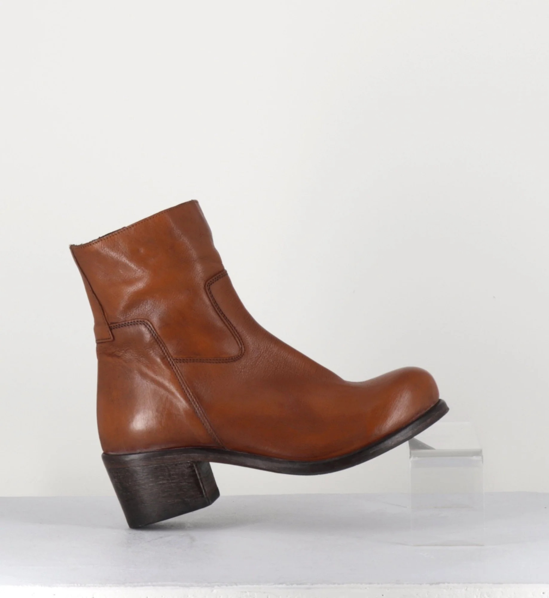 Bottine en cuir camel - 1CW347 COGNAC – Image 7