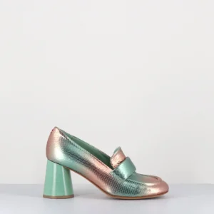 Mocassins à talon serpent métallisé bicolore - ACE23 VIPER RUGIADA