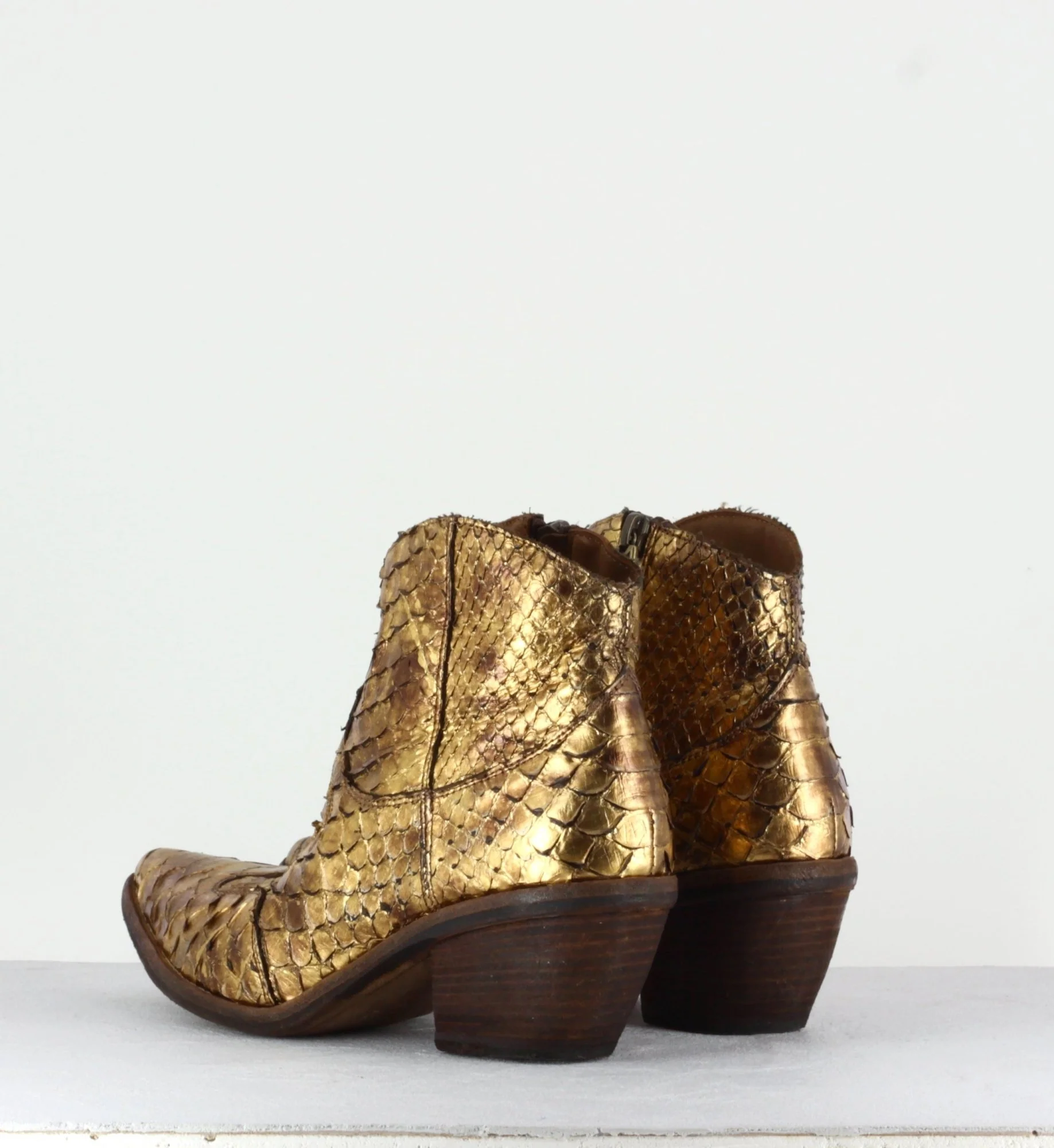 Boots santiags en python doré - 3662C PITONE ORO – Image 4