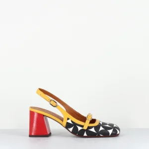 Babies slingback motif psychédélique talon rouge - SUNAMI SOFTY SUN