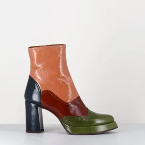 Boots en cuir multicolore & bout pointu fleuri  - FAYU MASERATI MILI