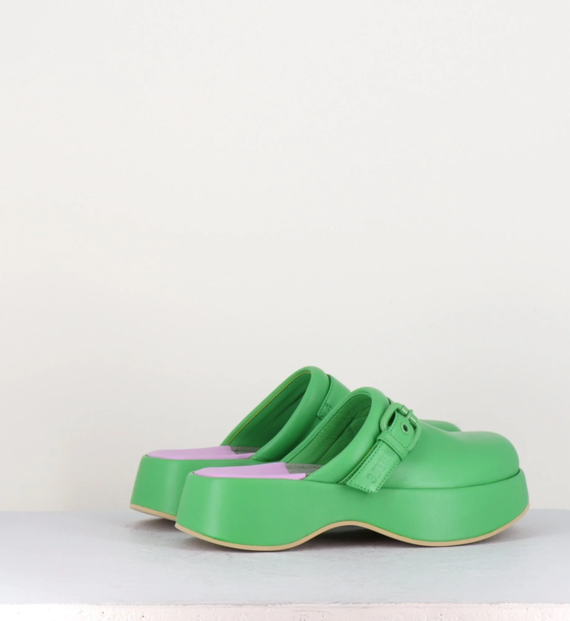 Sabot en cuir vert - LIPARI CHAT GRASS – Image 9