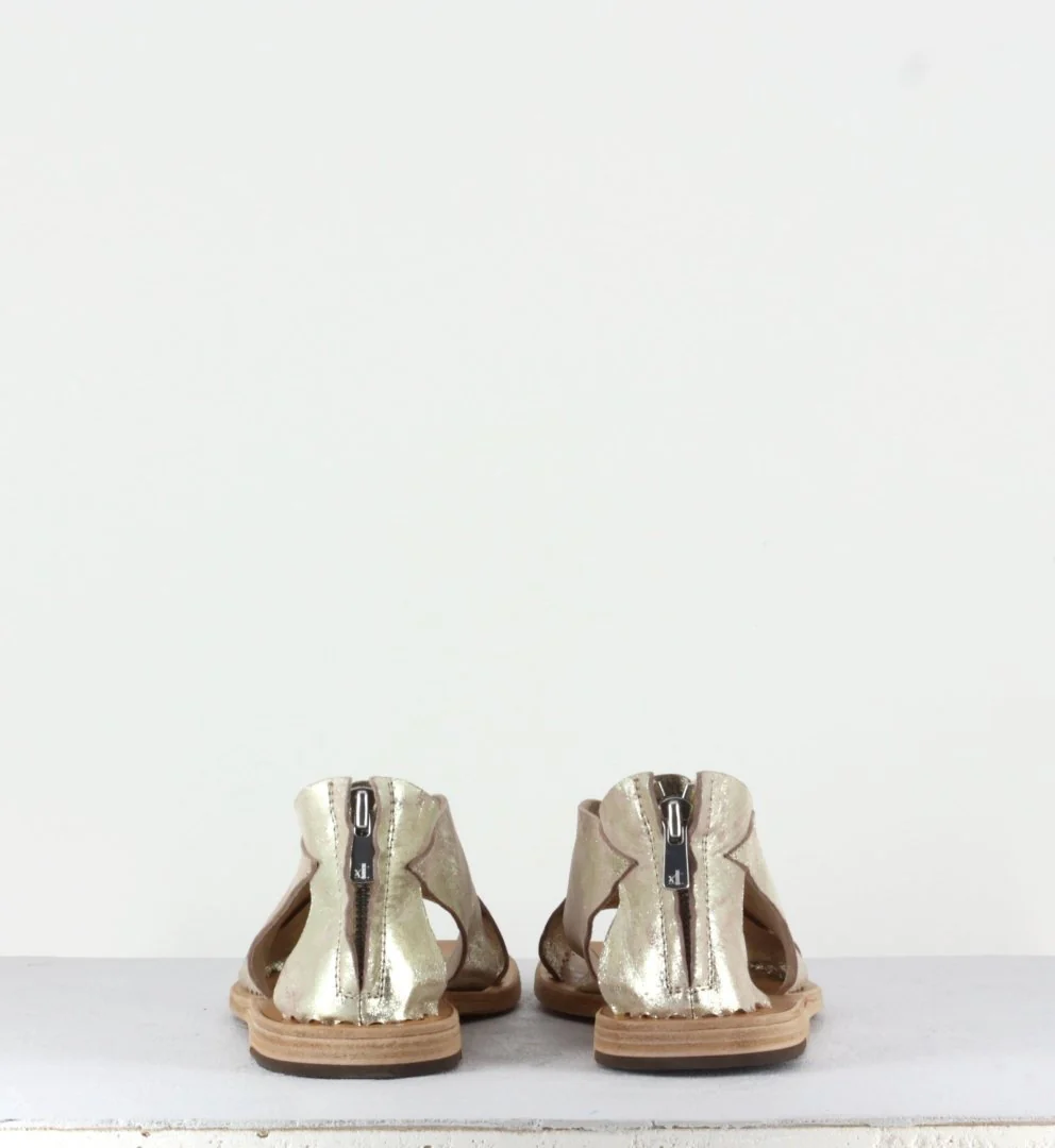 Sandales plates dorées - Itaca 026 Platino – Image 5